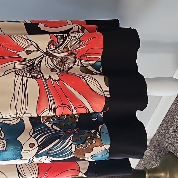 Studio Y Retro Coral, Turquoise, and Brown Halter Dress - Picture 8 of 12